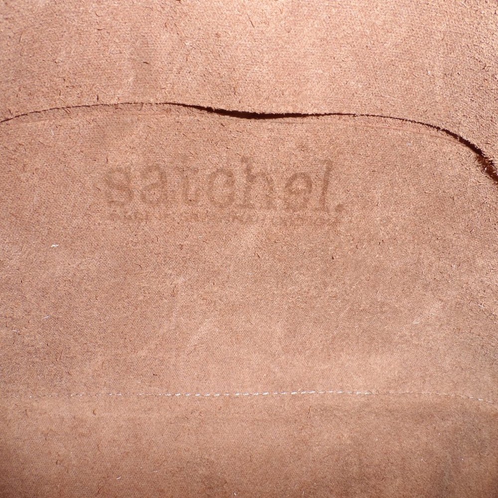 Satchel Savannah Ga Custom Made Saddle Brown Leather Foldover Crossbody Bag - Picture 8 of 15